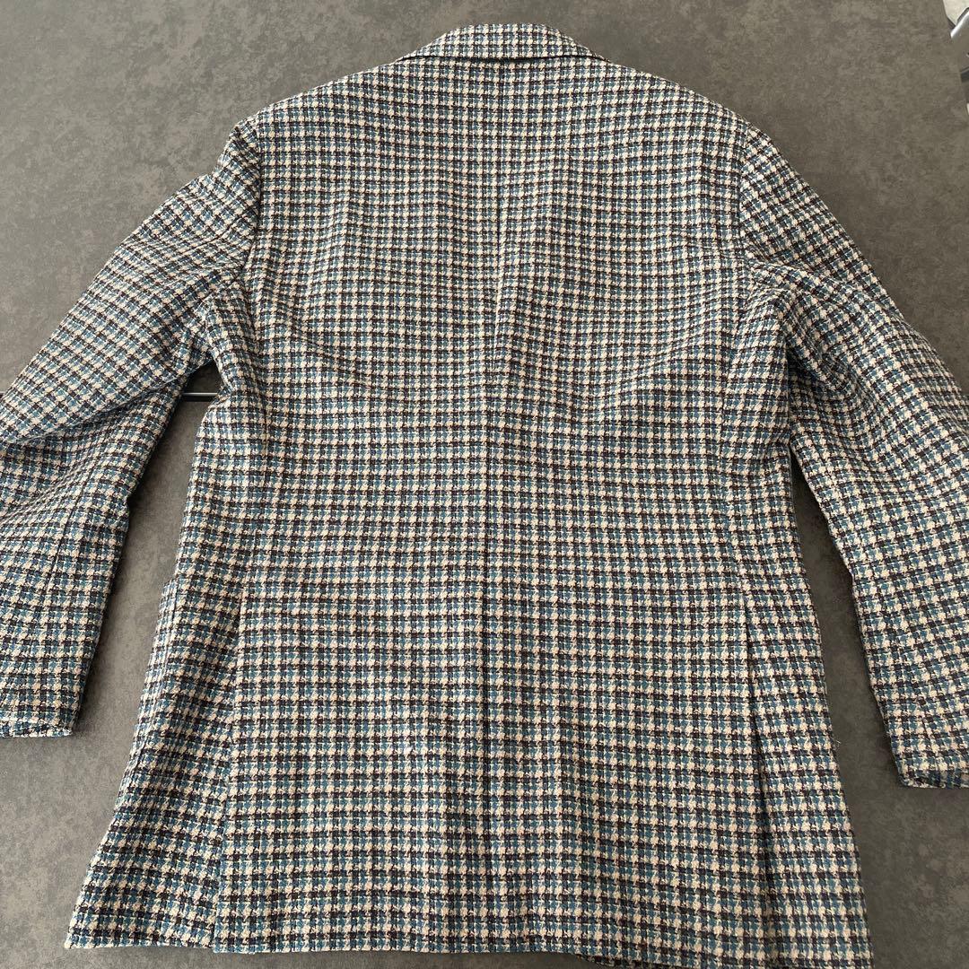 LARDINI シルク混 アンコン ブートニエール テーラードジャケット M