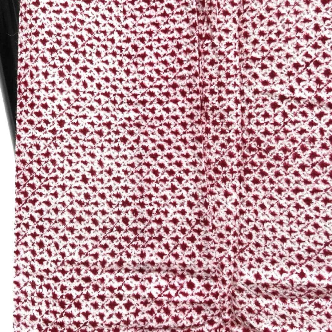 浴衣　有松鳴海絞り　レアカラー　パープル　総絞り　無地　着物　074a d