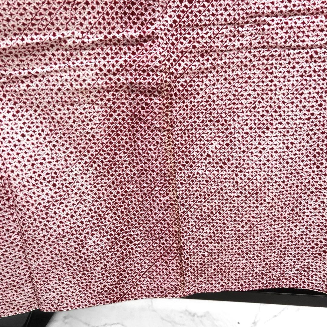 浴衣　有松鳴海絞り　レアカラー　パープル　総絞り　無地　着物　074a d