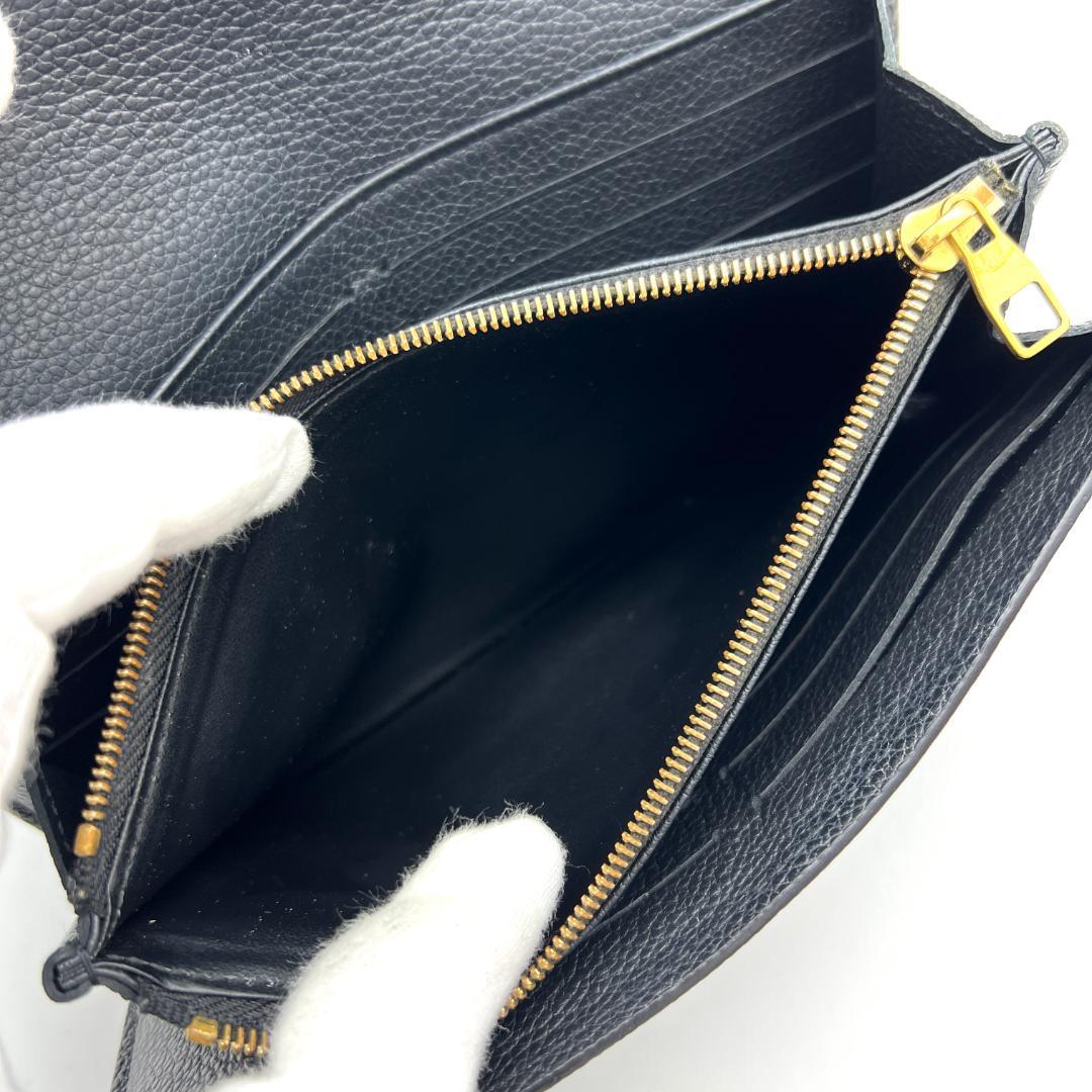 【最高級美品】ルイヴィトン アンプラント ポルトフォイユ サラ バイカラー 黒