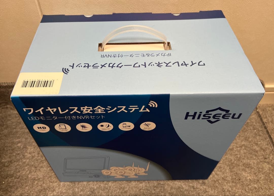 防犯カメラ ワイヤレスHiseeu 12インチ500万画素4台セット