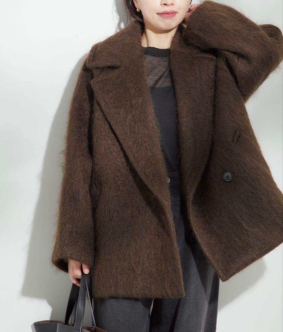 JOURNALSTANDARD L'ESSAGEモヘヤMIXシャギーダブルコート