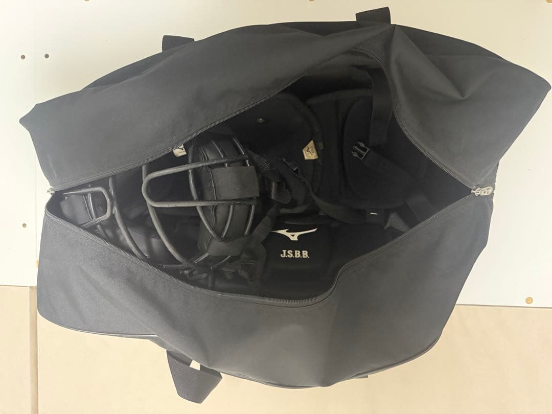 ミズノ軟式一般用キャッチャー防具セット 収納バック付