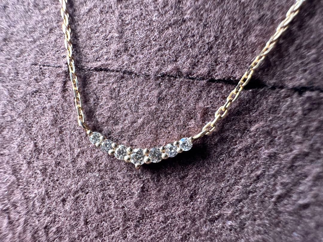 agete K10 ダイヤネックレス