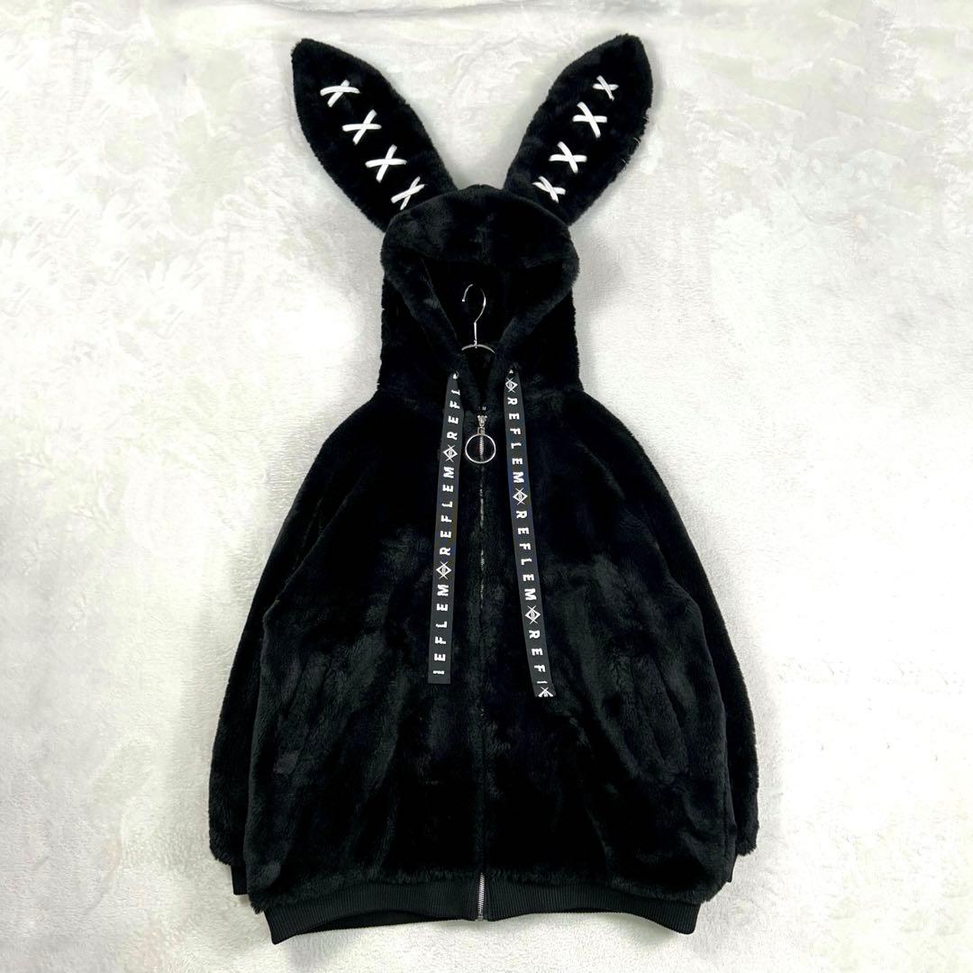 完売品♡レフレム うさ耳BIGファーパーカー/ファーブルゾン フーディー 23年