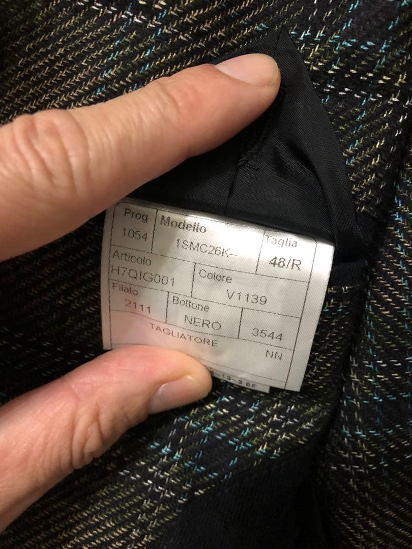 【秋冬】TAGLIATOREタリアトーレグレンチェックジャケット48グリーン