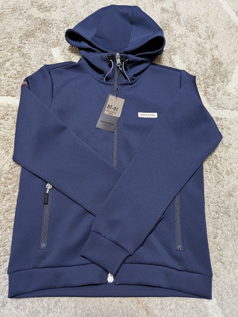 新品タグ付き　ブリーフィング　ネイビー　3Dロゴパーカー