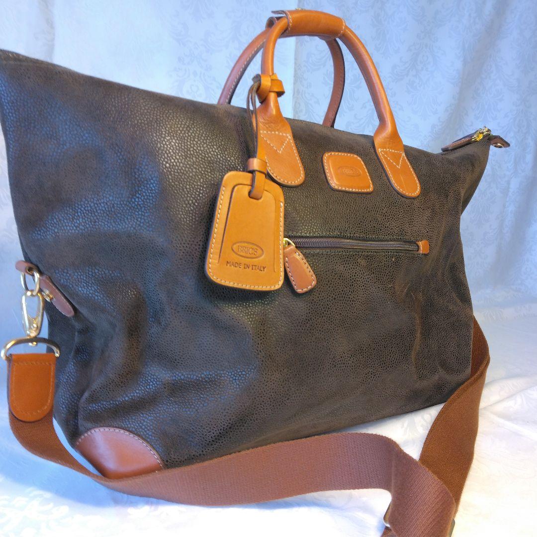BRIC'S ブリックス ダークブラウン ２WAY ボストンバッグ オールレザー