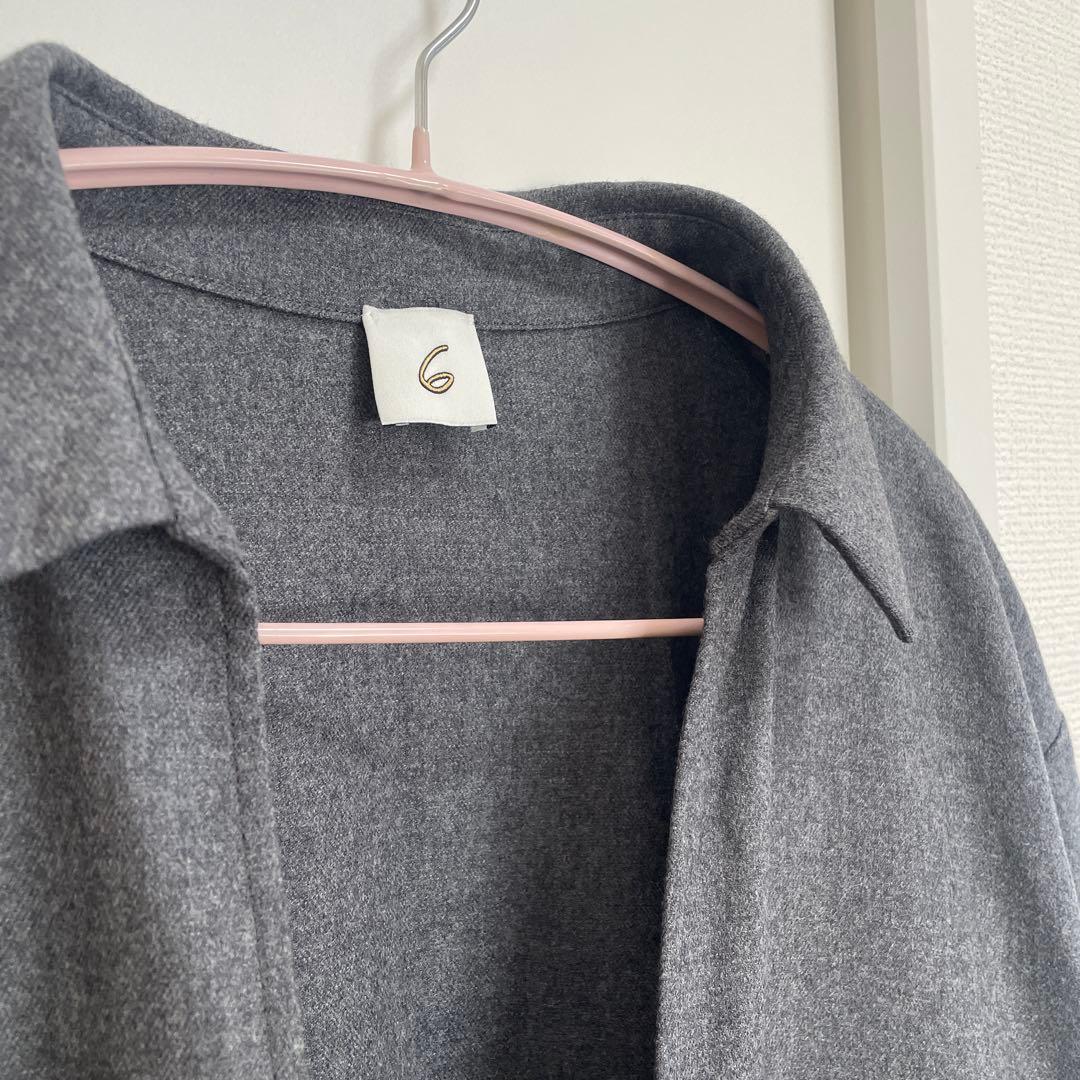 【完売品】【極美品】6(ROKU)Vネック チュニック ウール 日本製