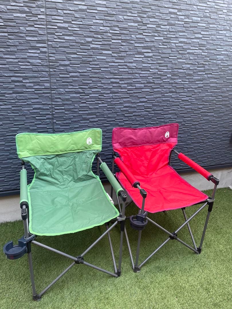 【美品】Coleman スリムチェア2脚セット　アウトドア用