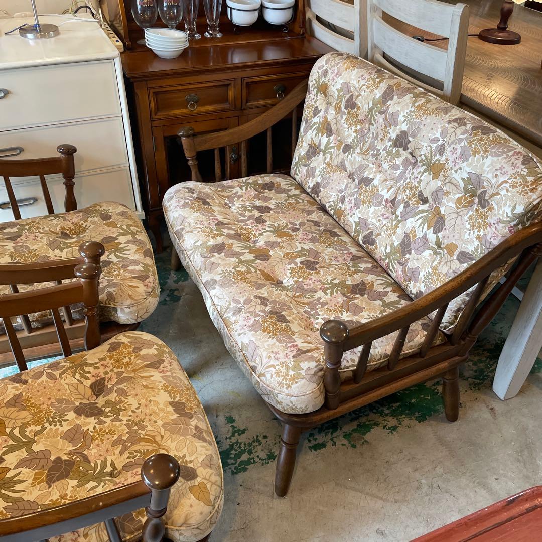 アンティーク，ソファ3点セット