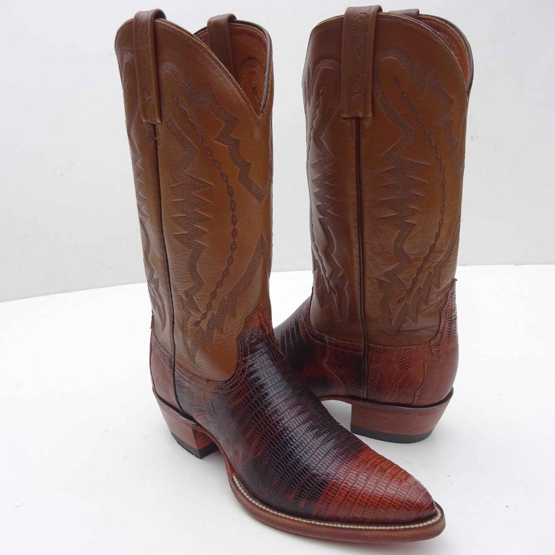 未使用ルケーシーLUCCHESE　2000リザードトカゲウエスタンブーツ9D