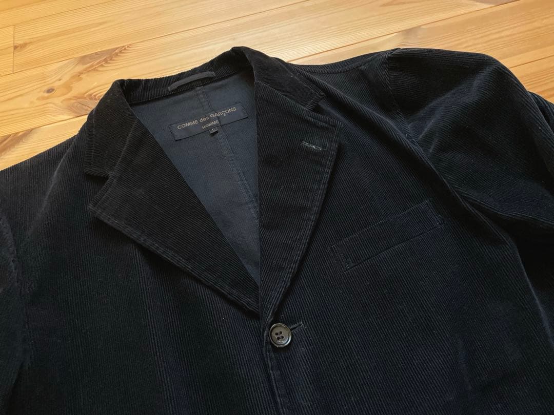 【極美品】コムデギャルソンオム ブラック コーデュロイ 細畝 1枚仕立て L 冬