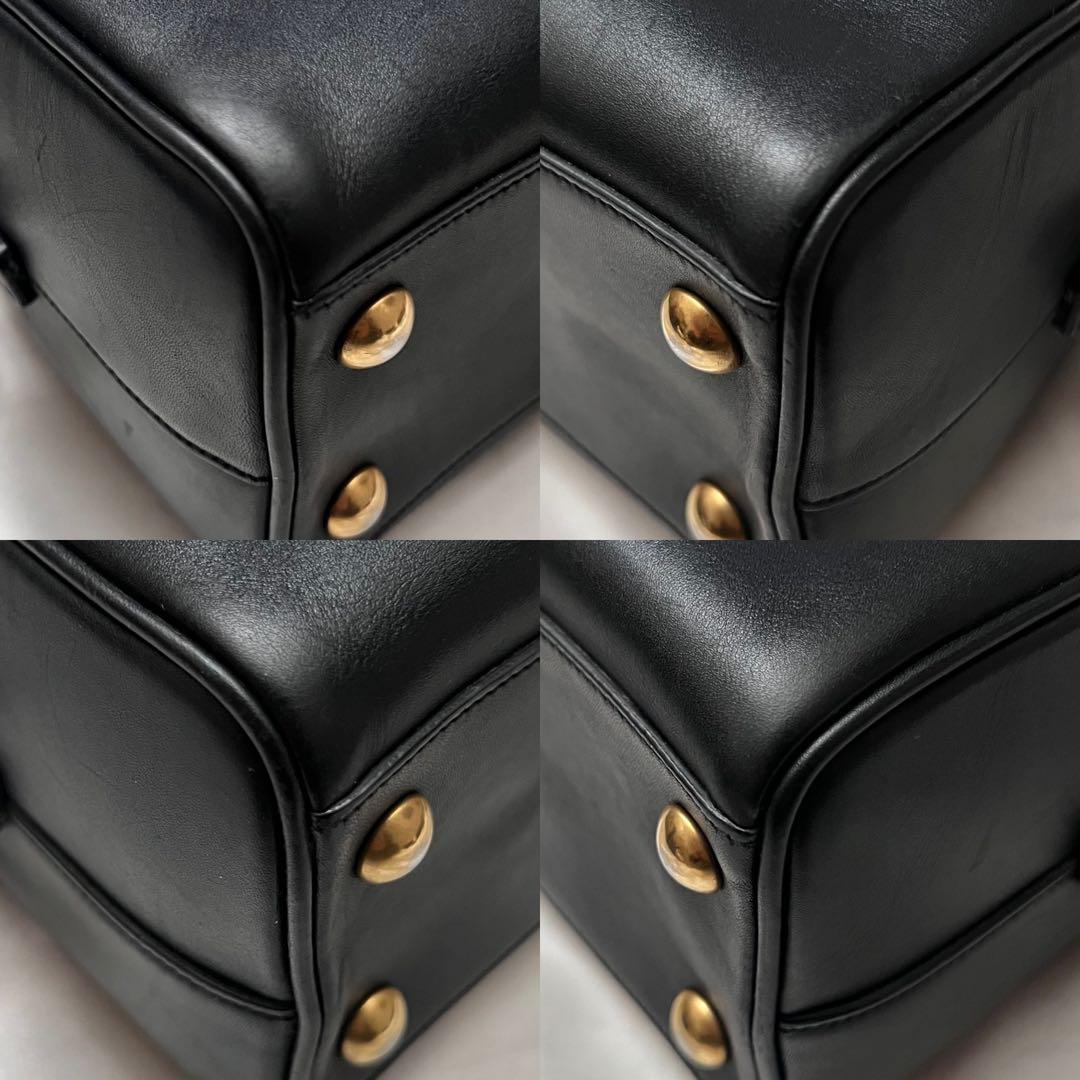 ◇美品◇サンローラン　ベイビーダッフル　ブラックレザー×ゴールド金具　2way