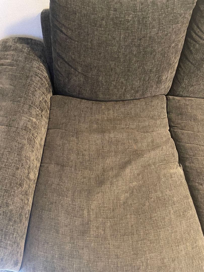 ニトリ　ソファ　グレー　2人掛けセパレートソファ 布張りタイプ LB04 GY