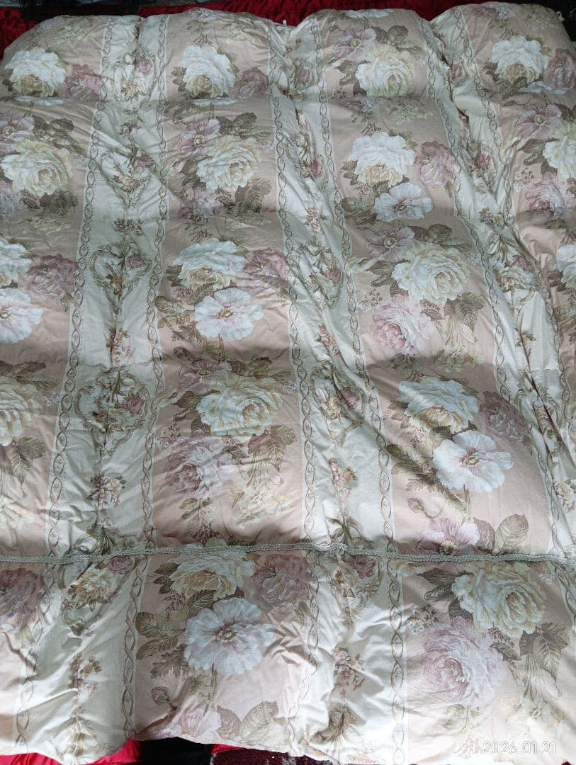 羽毛掛け布団　ダブルサイズ　ポーリッシュホワイトグースダウン90%羽毛1.9㌔