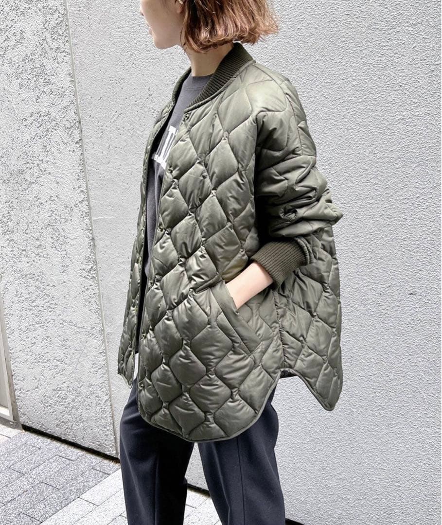 スピックアンドスパン　キルティングブルゾン　PeキルティングBZ