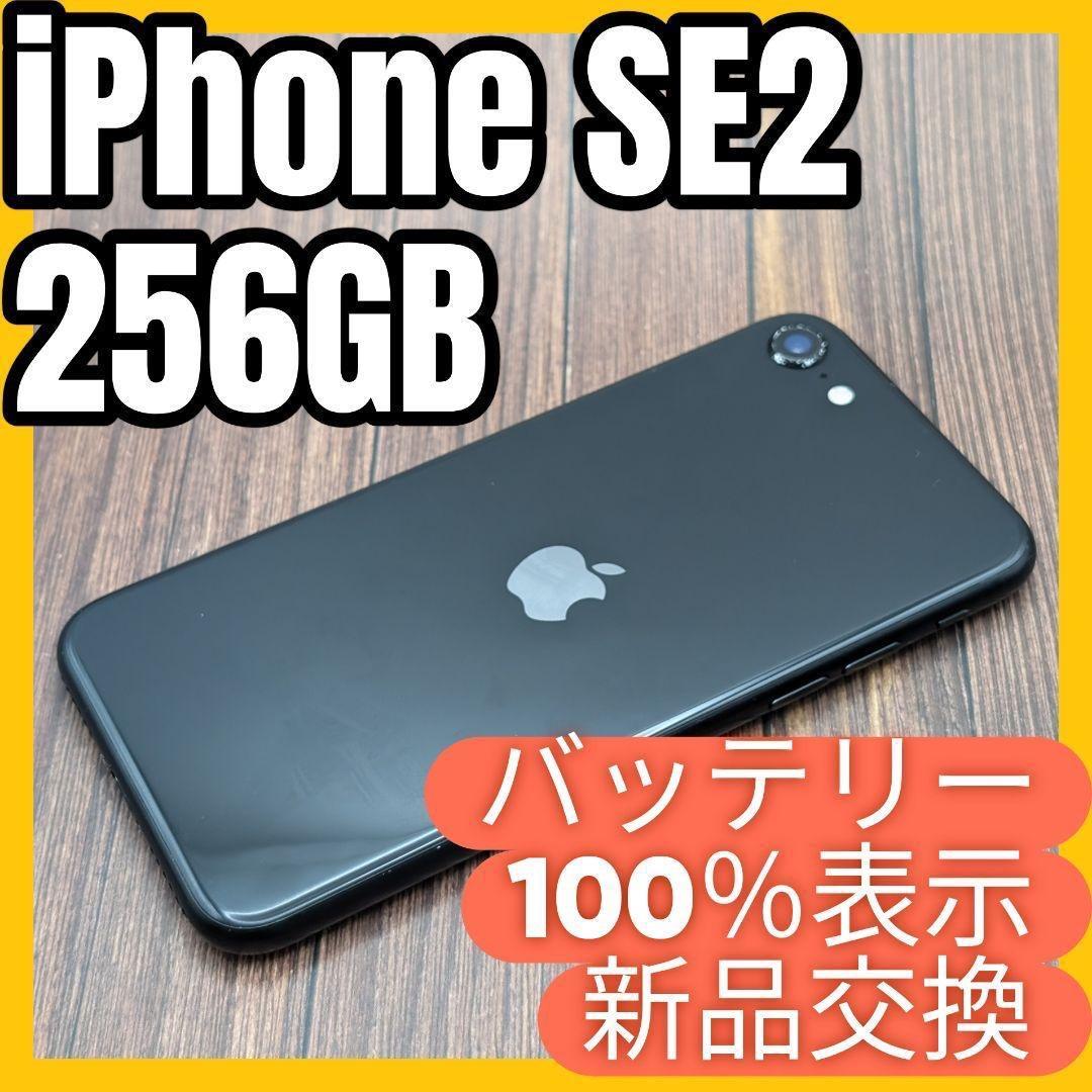 418 iPhoneSE2 BLACK 256GB【100%表示】バッテリー新品