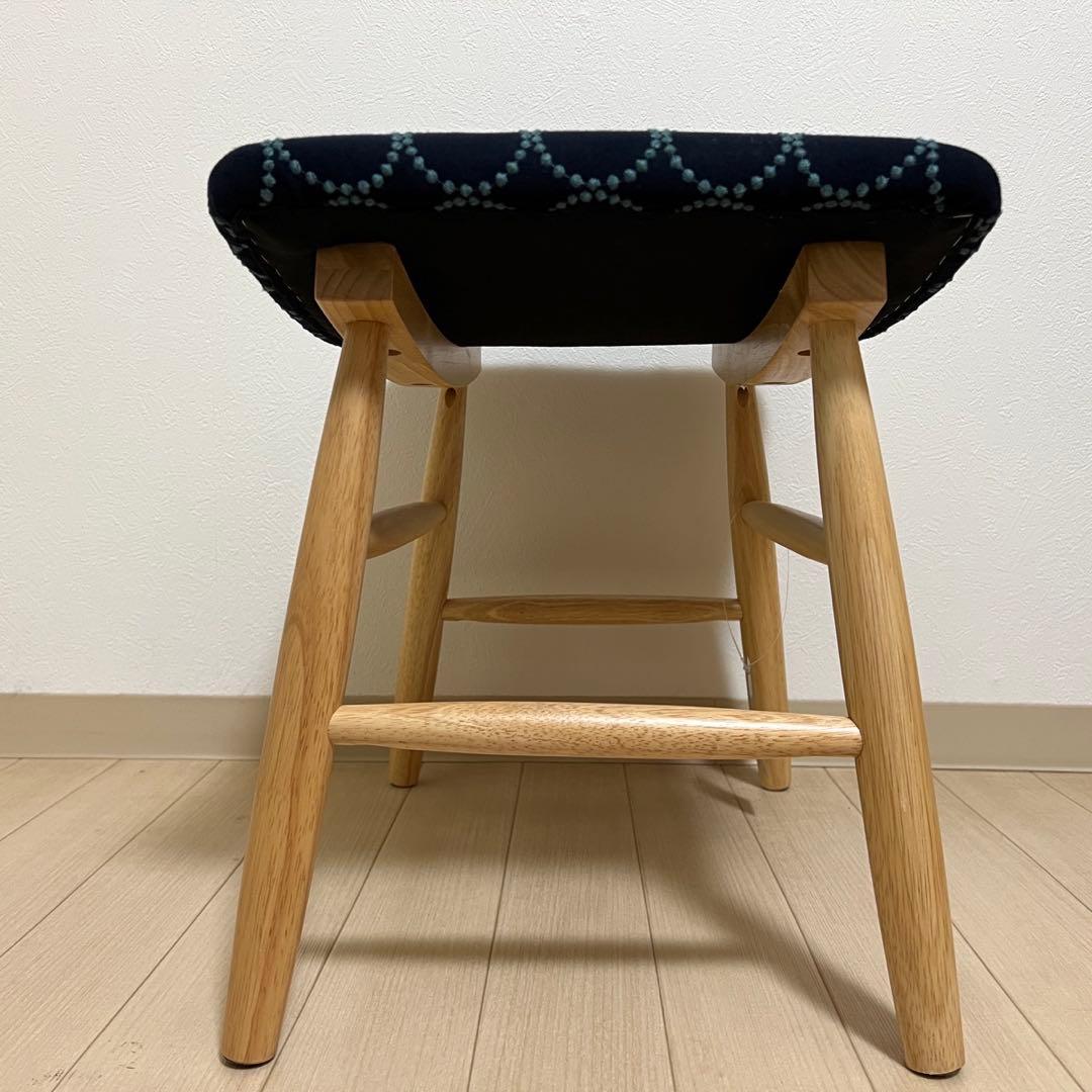 ミナペルホネン スツール タンバリン 丸脚 【新インディゴ】 椅子 ベンチ