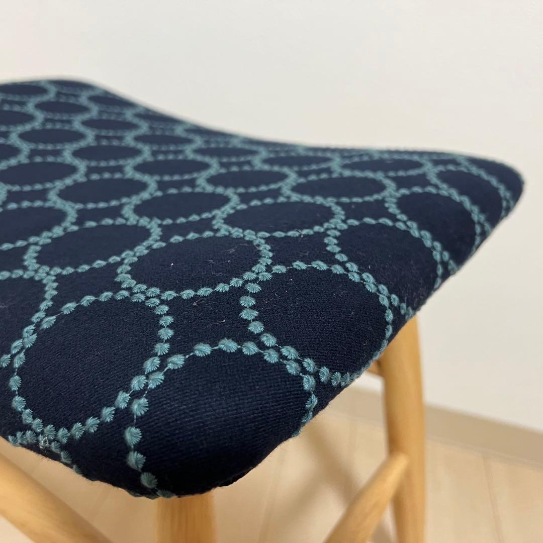 ミナペルホネン スツール タンバリン 丸脚 【新インディゴ】 椅子 ベンチ