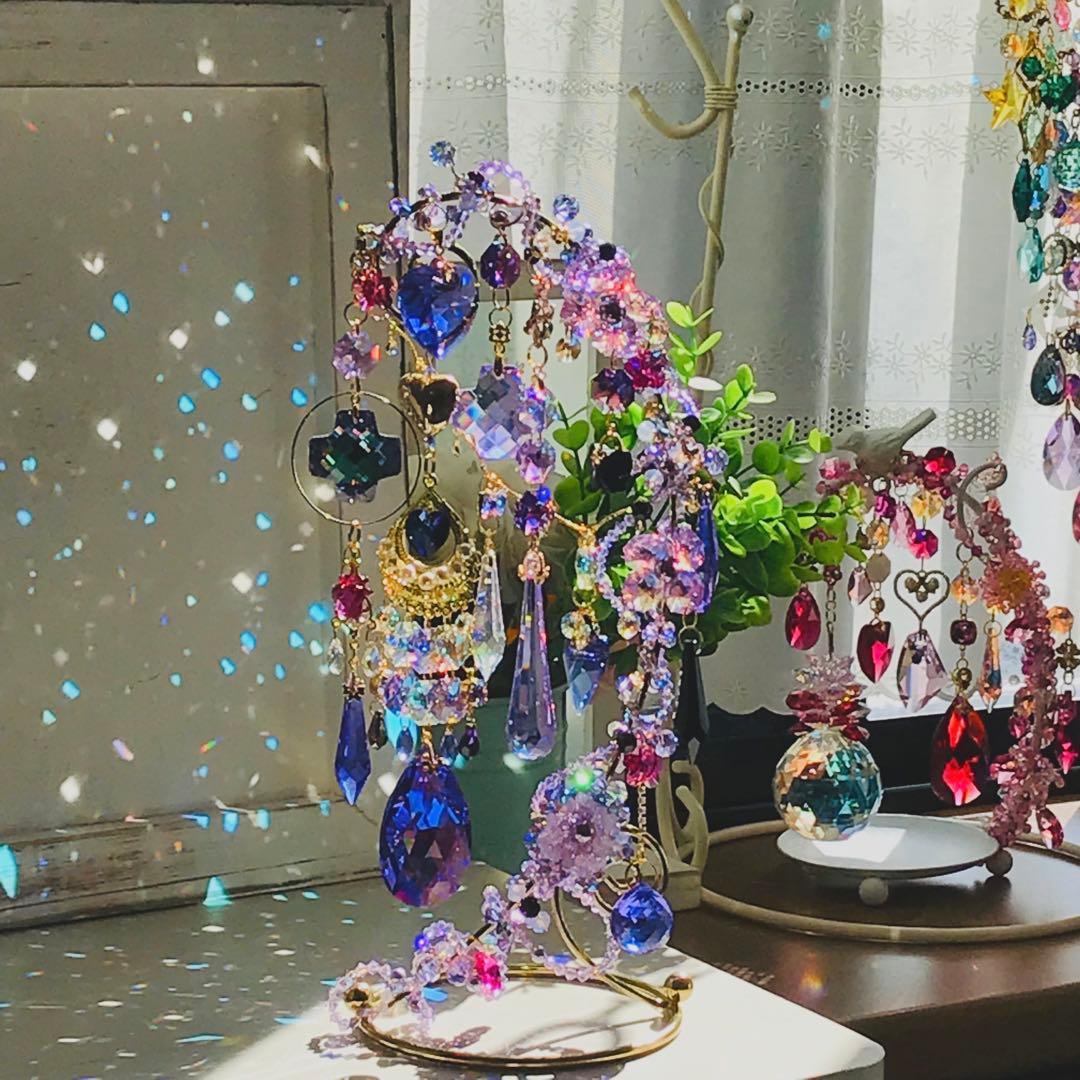 SWAROVSKI ✩.*˚バイオレット置き型サンキャッチャー