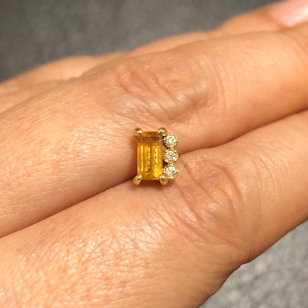 enasolunaエナソルーナ/シトリン ピアス(片耳)