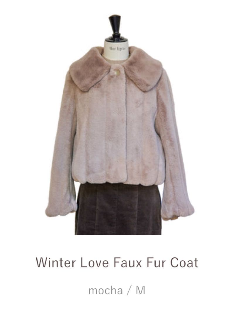 s*a様 Herlipto/Winter Love Faux Fur Coat