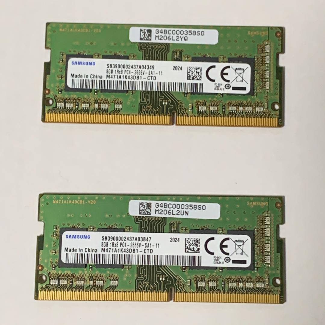 C053 ノート用メモリ 8GB 2枚 合計 16GB DDR4 2666 a