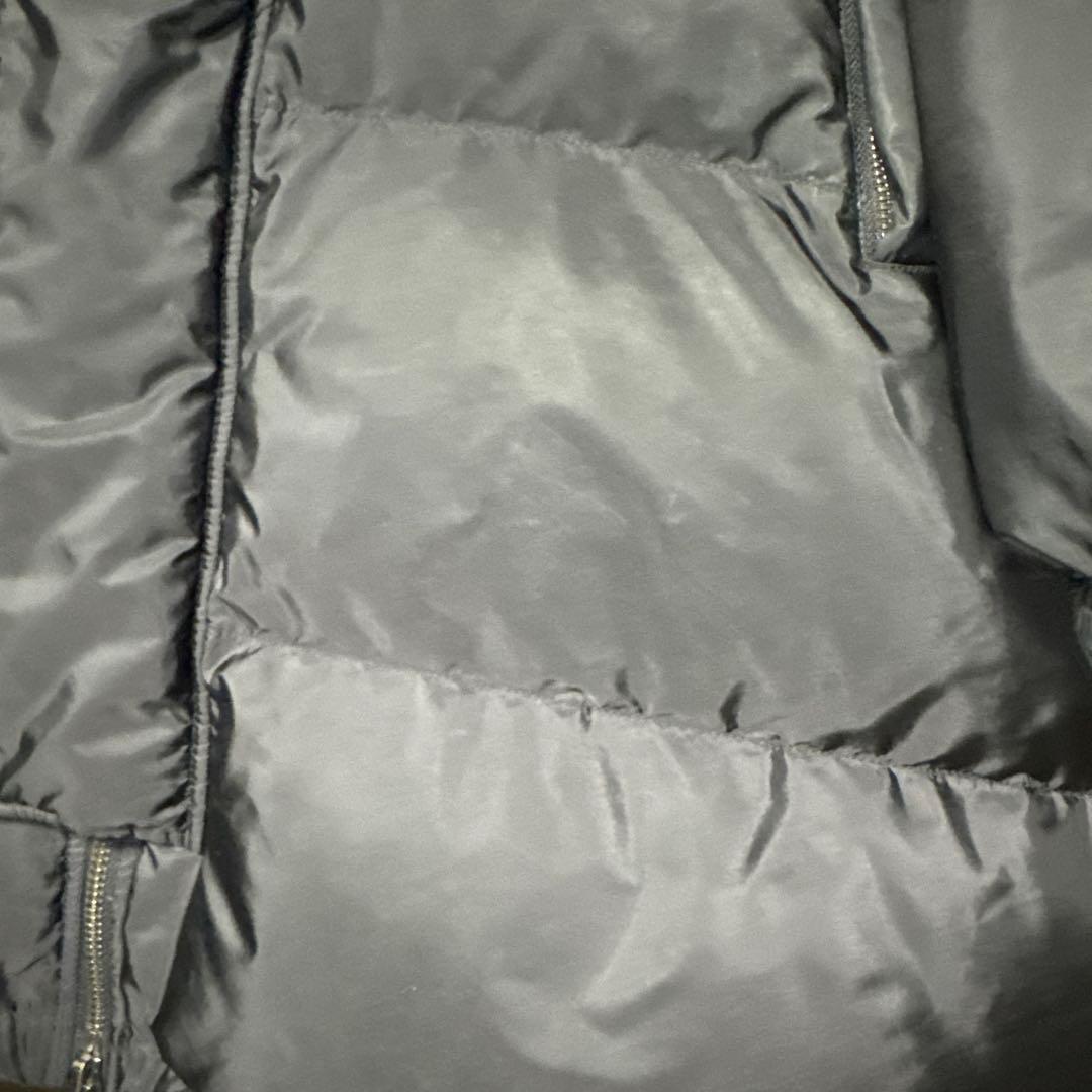 PRADA フード付きロングダウンジャケット 三角ロゴ SGB218 XL