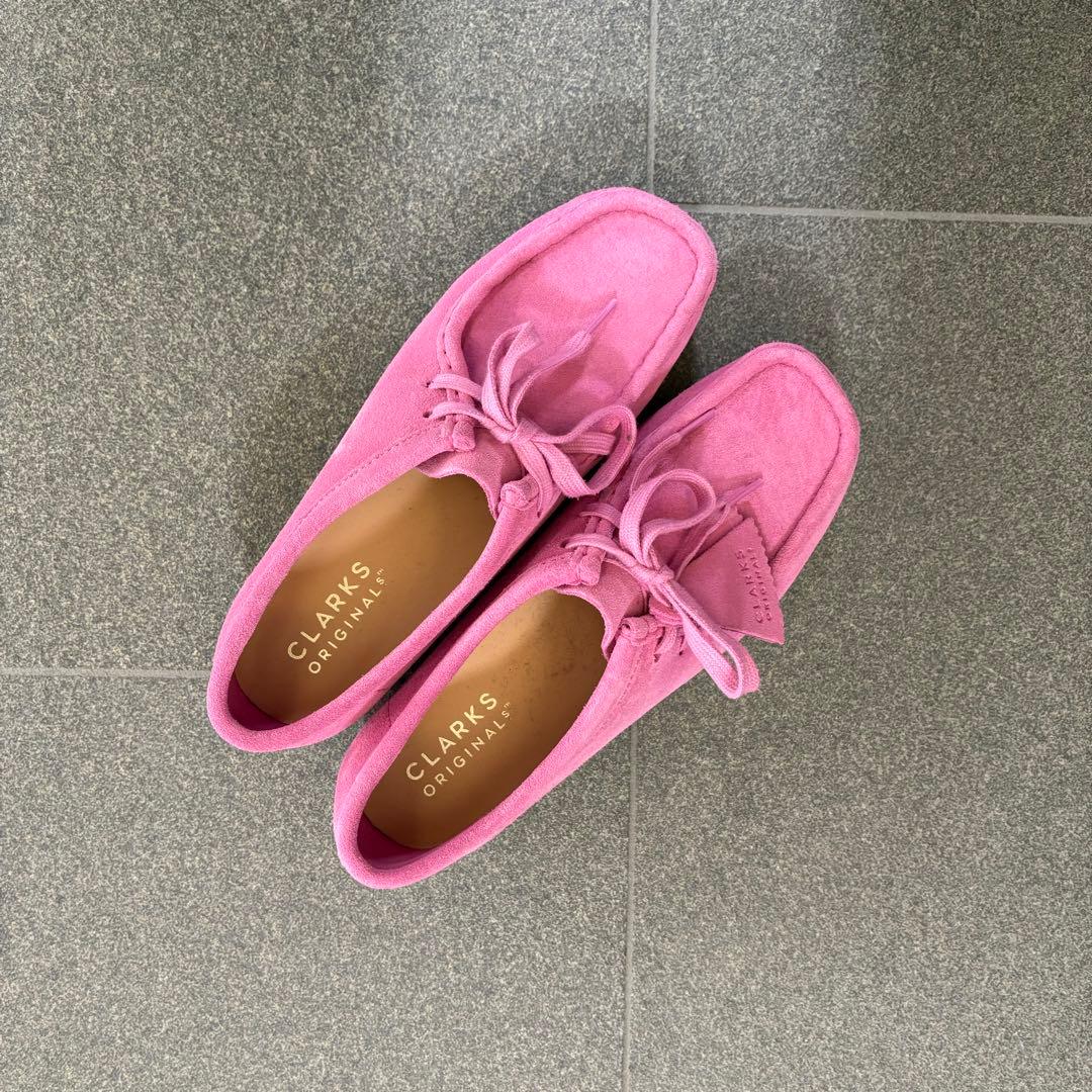 ぱなさん専用　CLARKS ピンク モカシン スエード