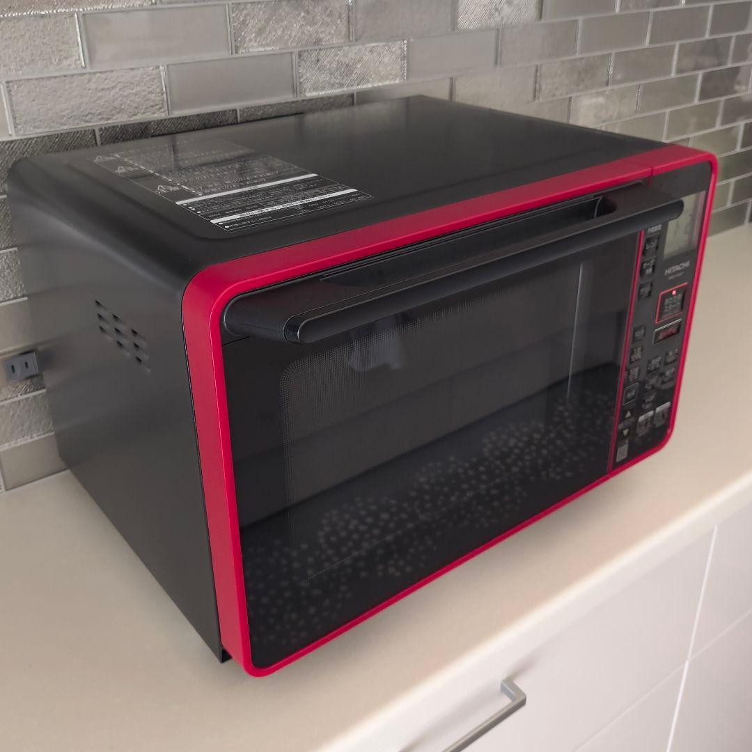 【2024年製・極美品】日立 オーブンレンジ MRO-HE4Y レッド 22L