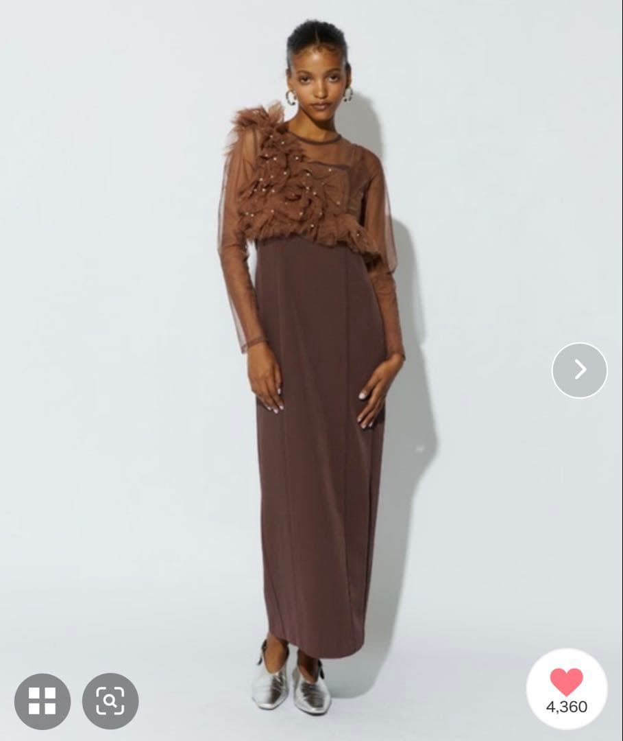 ANDRESD パールビスチェドレス / pearl bustier dress