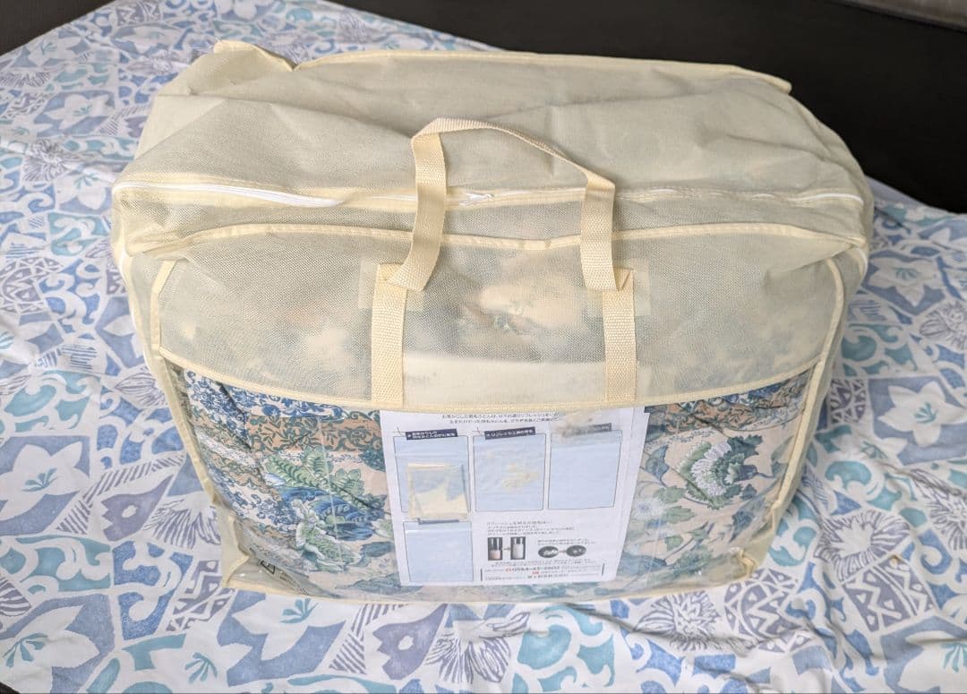 高級グースダウン羽毛 花柄シングルサイズ掛け布団