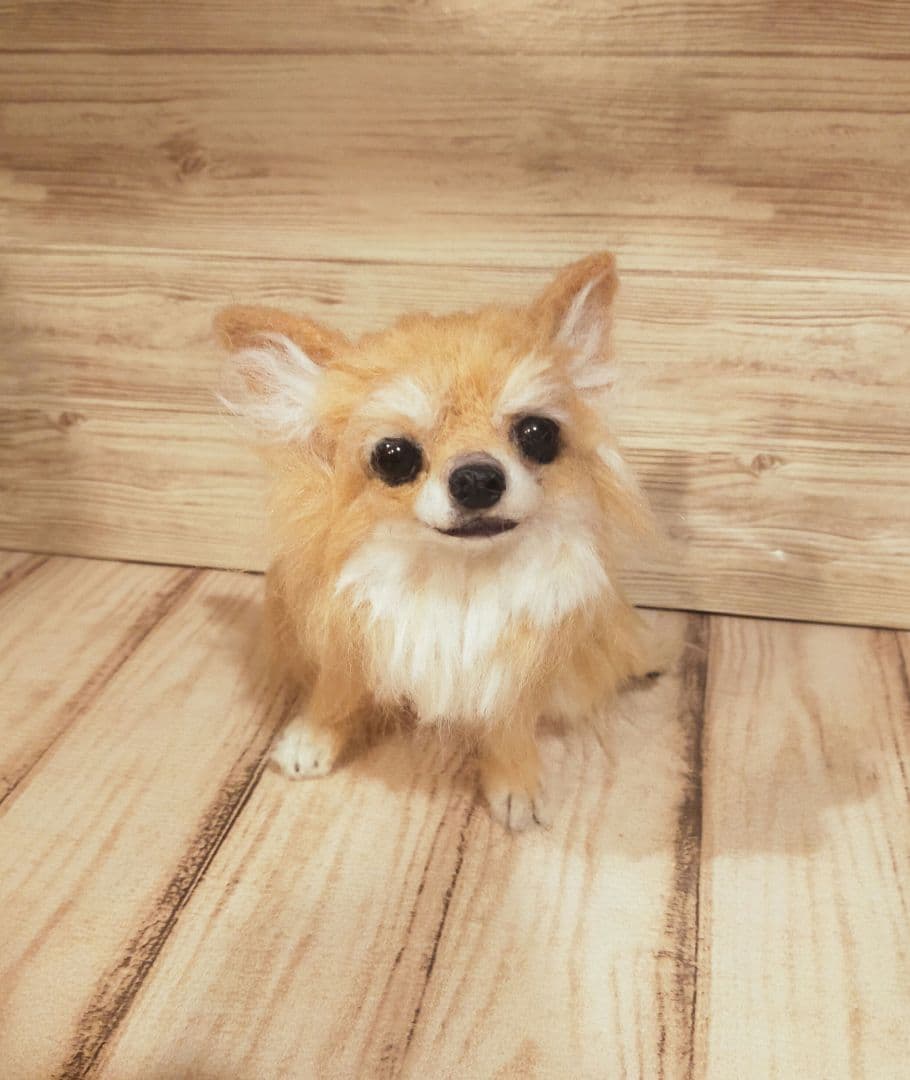 羊毛フェルト　ハンドメイド　犬　チワワ