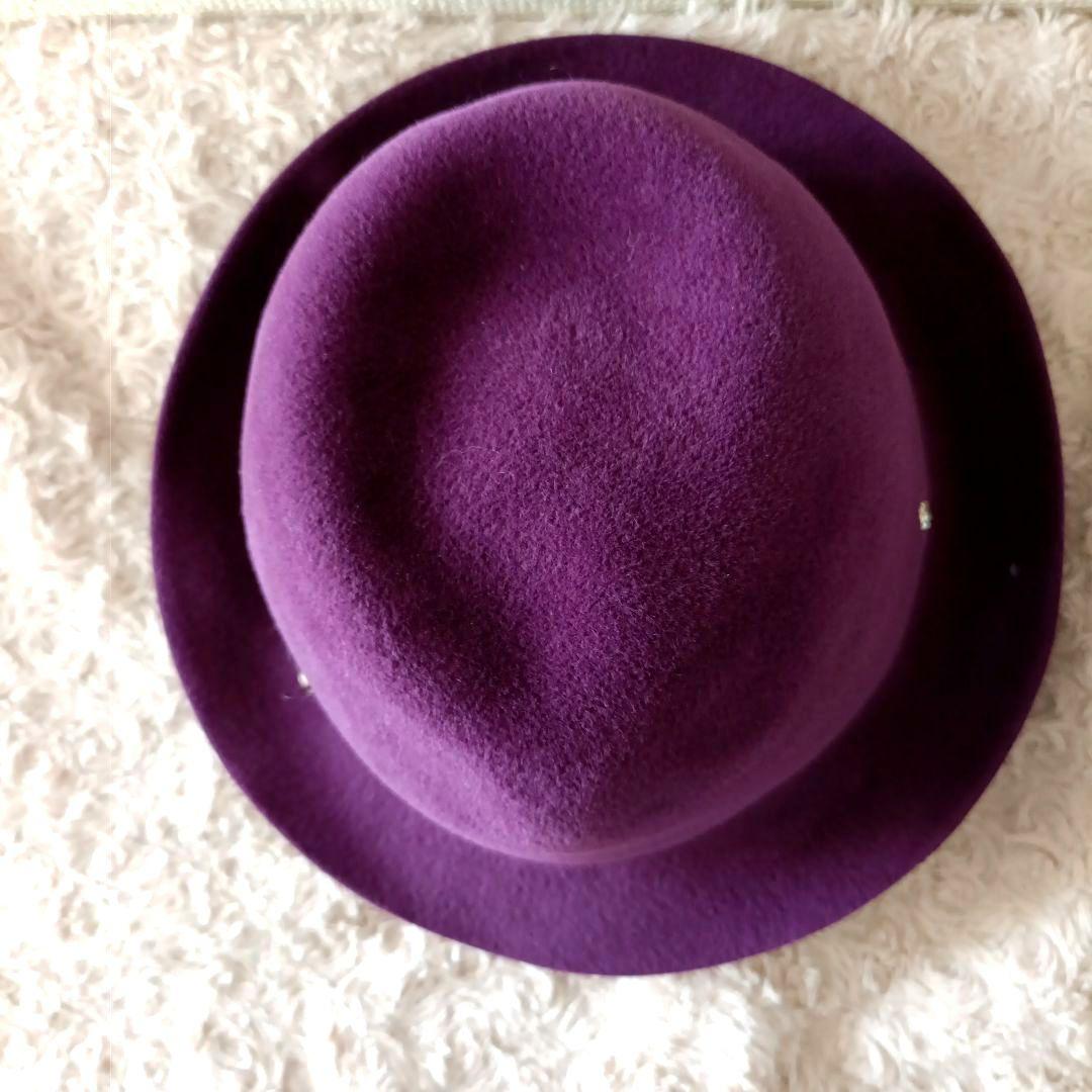 【未使用】Helen Kaminski フェルトハット　パープル　（Ｌ）