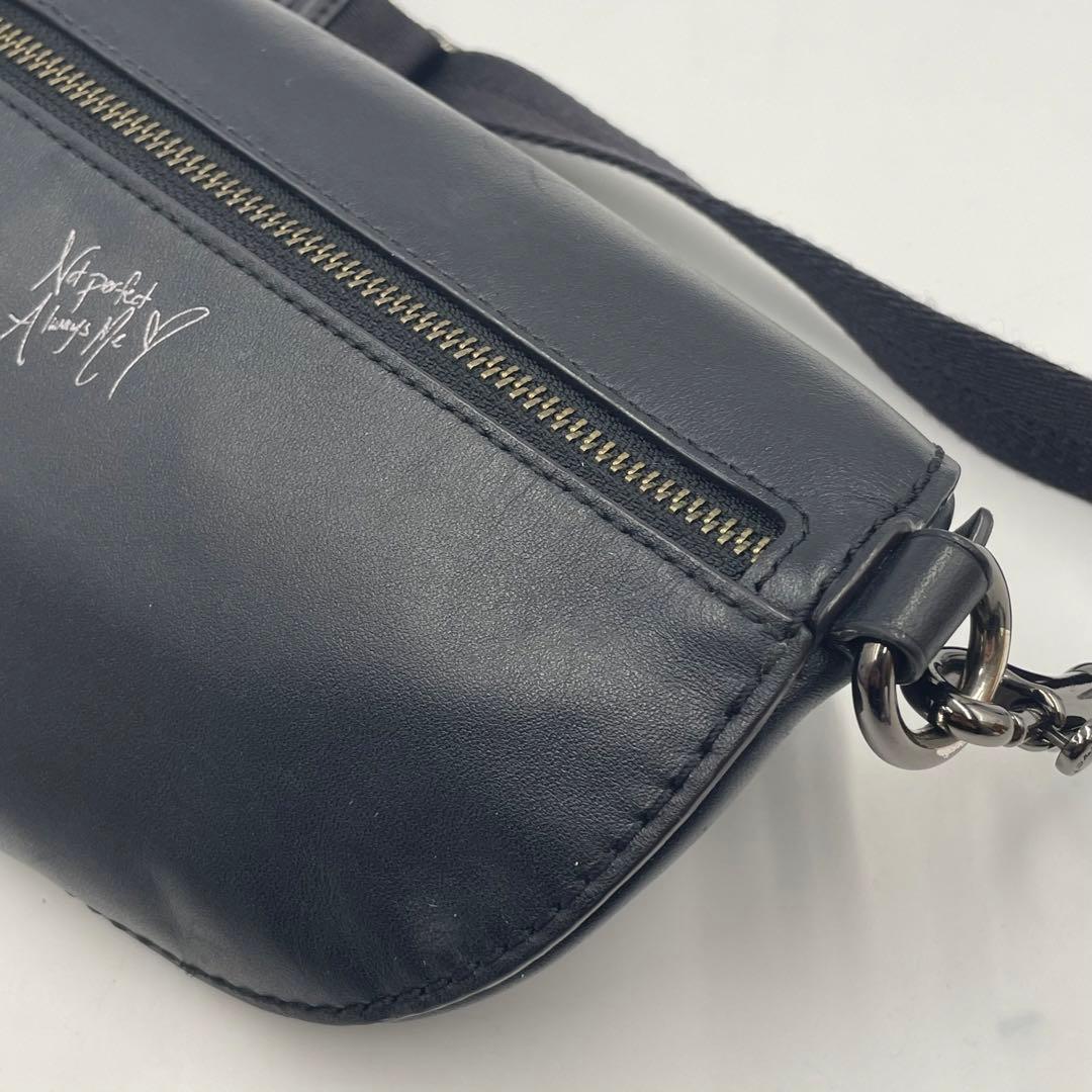 【美品】コーチ ボディバッグ ウィズバニー セレーナゴメス 限定 ショルダー 黒