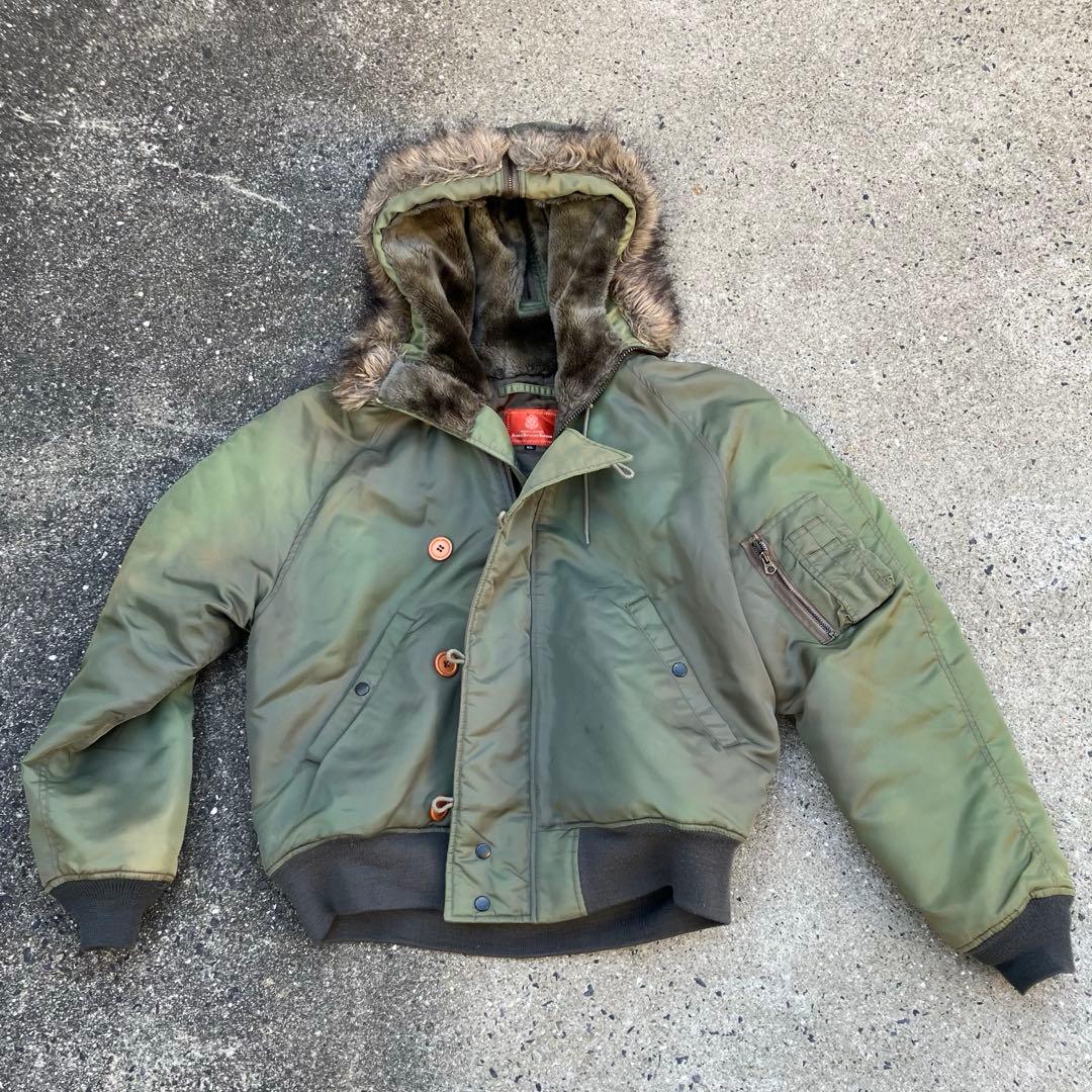 AVIREX N-2B フライトジャケット XL ミリタリー セージグリーン