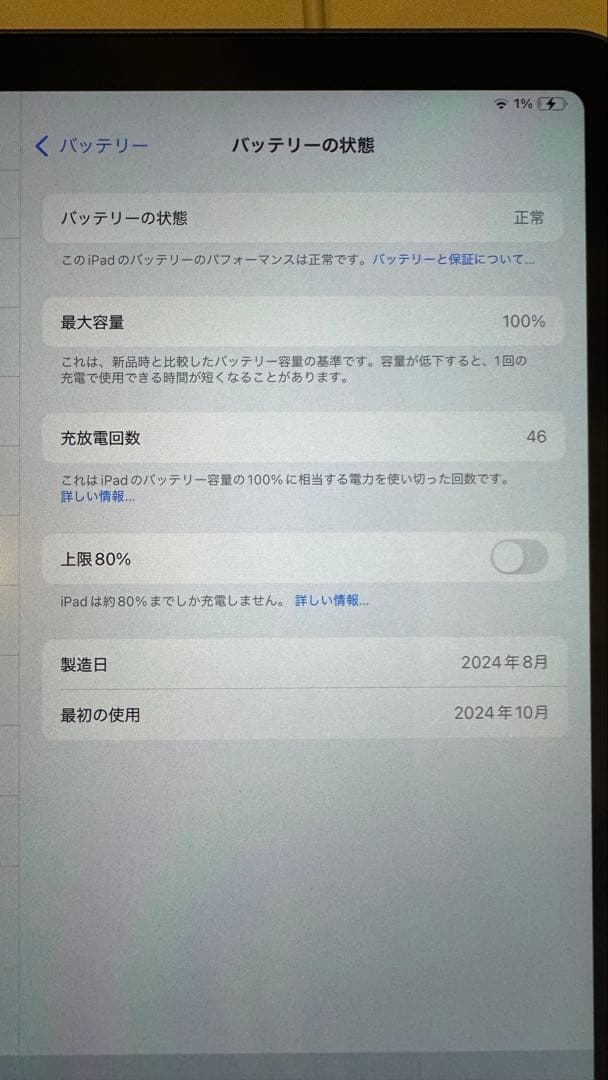 11インチ　iPad Air Wifiモデル　128GB スペースグレイ