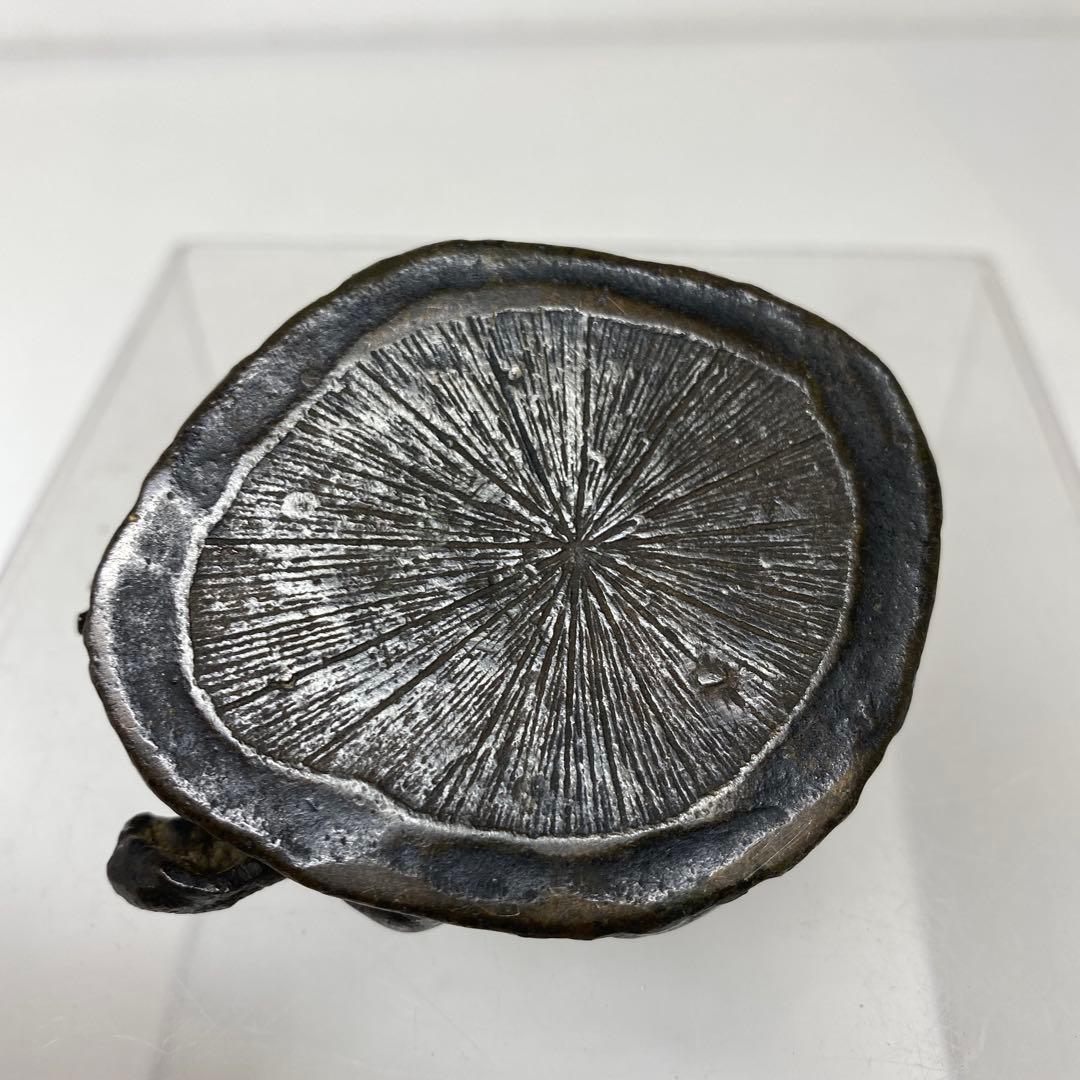 古銅　木に蛙　水滴　115g タエカ　東さ7-1124☆2F