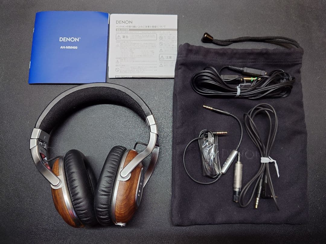 DENON AH-MM400 有線ヘッドホン 木製