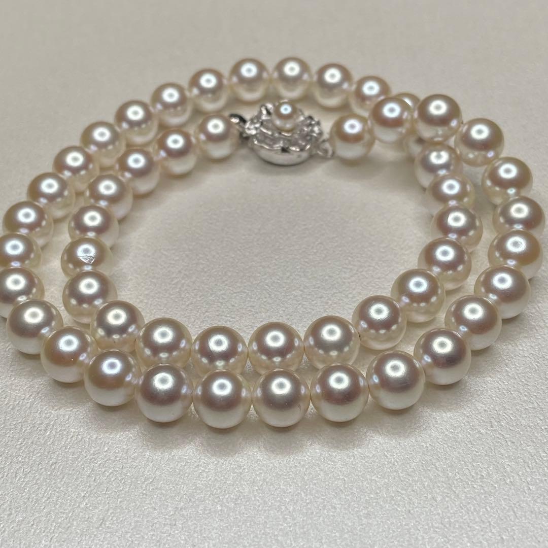 あこや本真珠 ネックレス イヤリング パール 約7.5〜8.0mm 大珠