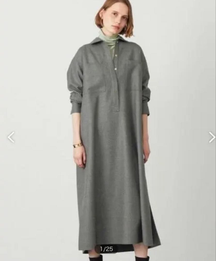 ベイジ beige GIEN シャツドレス グレー 新品 2サイズ
