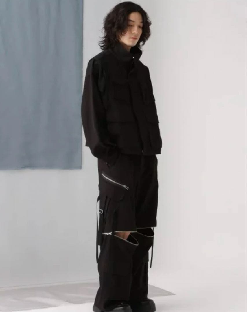 2WAY-ZIPカーゴパンツ HARE ハレ パンツ カーゴパンツ ブラック