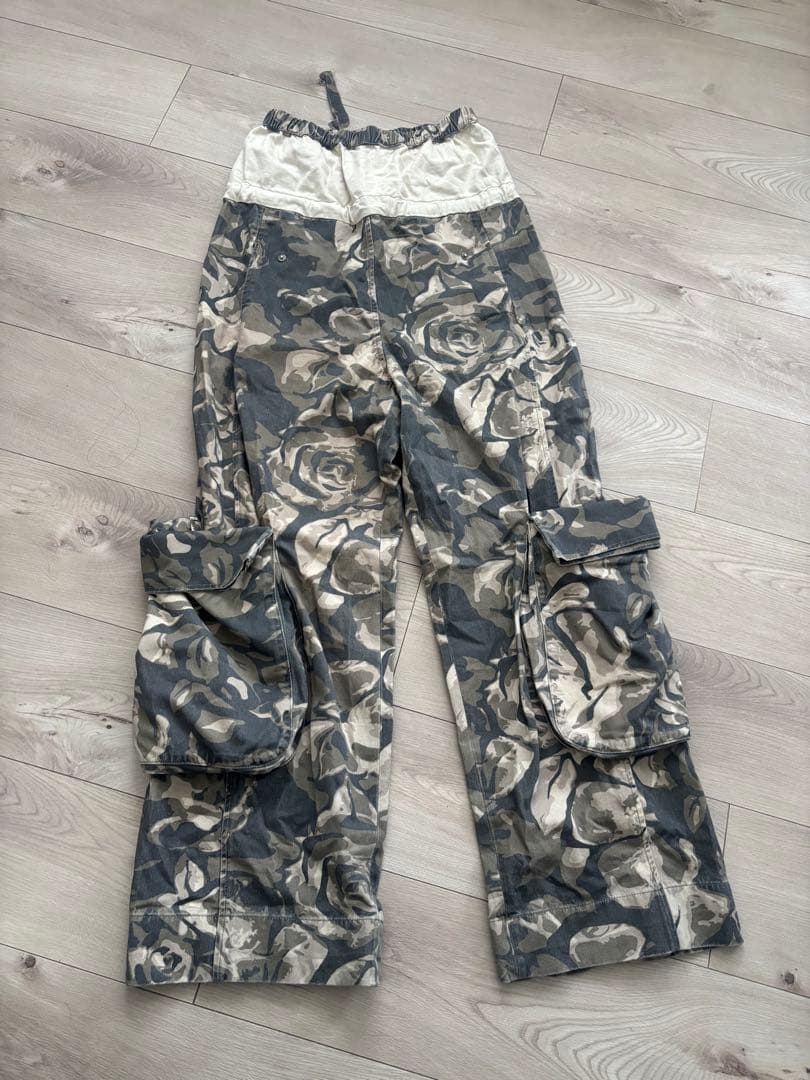 open yy カモフラージュカーゴパンツ