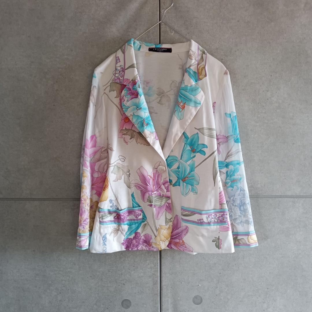 LEONARD レオナール 花柄 ジャケット　1B 日本製 X4468