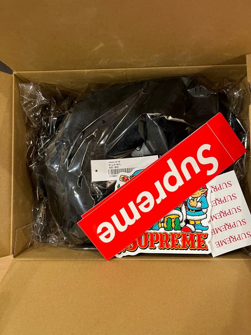 帽子 M/L supreme Ushanka Hat Black 25FW