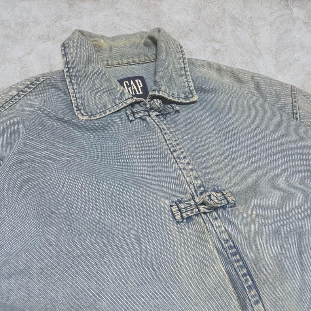 レア‼️90s【GAP】デニム チャイナジャケット カンフーボタン vintage