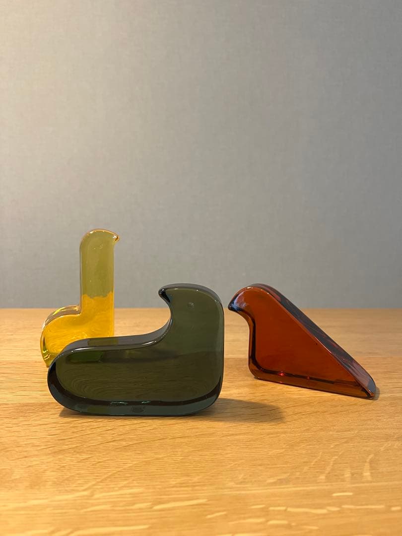 【箱あり】イッタラ×ミナペルホネン ガラスバード　3色セット