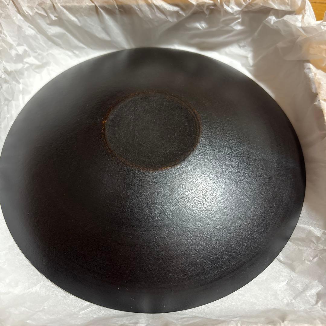 赤木明登さん作　天廣皿6.5寸黒菊