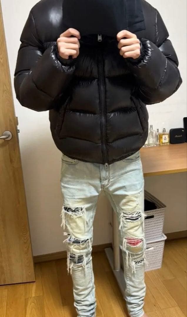 mnml ミニマル　ペイズリーストレッチスキニーデニム 30インチ　正規品